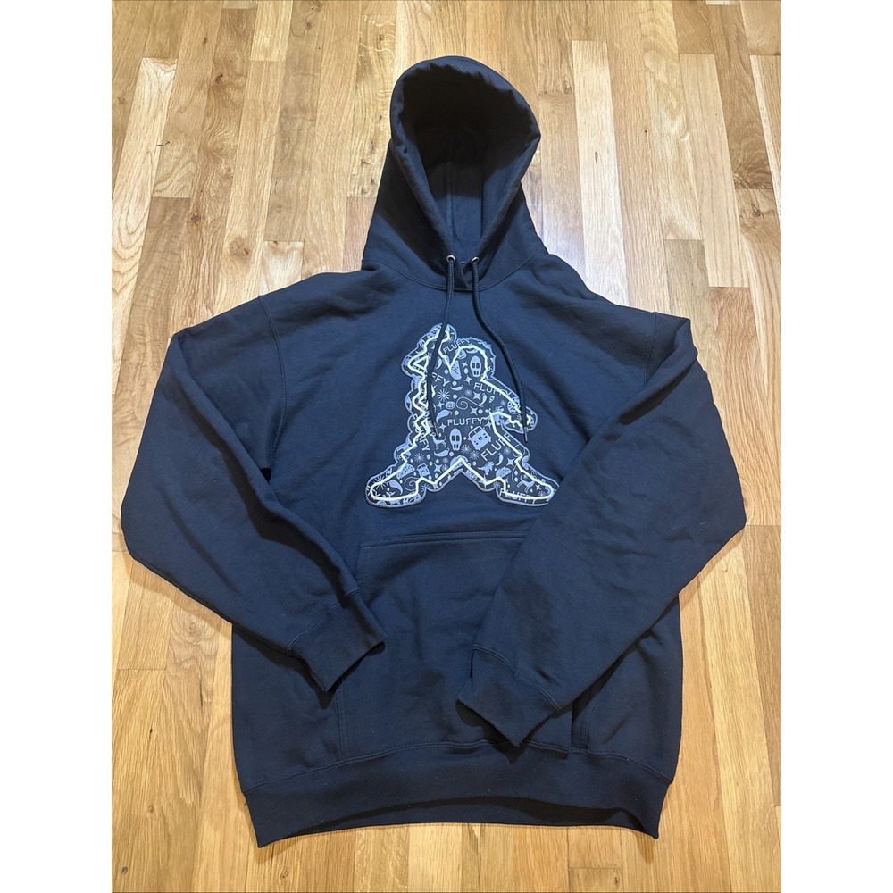 Fluffy Guy Logo Hoodie Adult Large Black Pullover Comedy Gabriel‎ Iglesias
